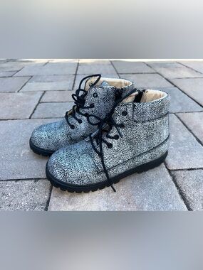 Akid Combat Boots Elephant Print